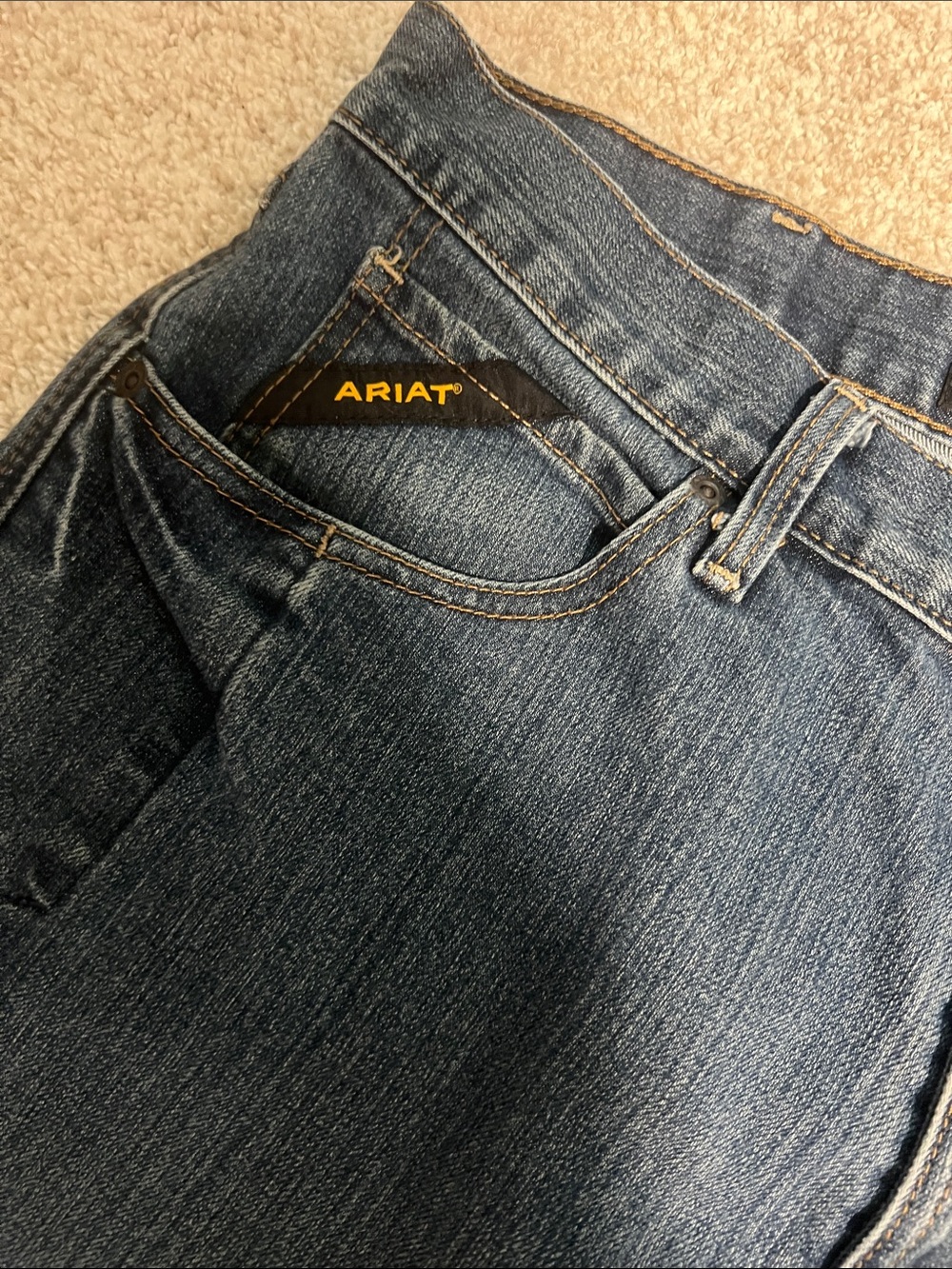 Ariat Dark Blue Bootcut Men’s Jeans - Picture 3 of 7
